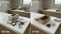 티슈 빈 박스로 뚜껑 수납함 만들기, 5분 정리 DIY