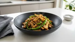 피망·죽순 아삭함 살린 칭자오토푸—고야두부에 양념이 쏙 배는 한 팬 볶음