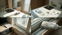 배수구망 하나로 핸디먼지떨이 덜 더럽히는 청소 꿀팁