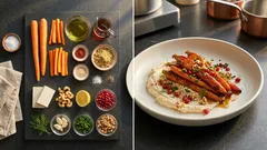 메이플 로스트 당근, 두부·캐슈 비건 리코타에 올려 먹는 근사한 한 접시