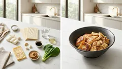 겉바속쫀 떡·판부 볶음 레시피: 마늘 된장 양념 하나로 감칠맛 살리기