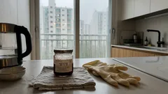 잼 뚜껑 안 열릴 때 힘 말고 마찰로 해결하는 라이트그립 장갑 사용법