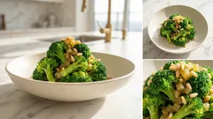 데친 브로콜리, 자사이·송잣만 넣으면 끝: 아삭한 초간단 무침