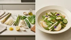 아삭한 우도(ウド) 샐러드 레시피: 구운 채소에 레몬 드레싱으로 깔끔하게