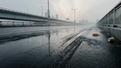 블랙아이스란 무엇인가, 젖은 길처럼 보이는 결빙 노면 구별법