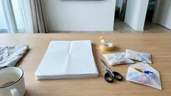 A4 트레이싱 페이퍼 한 장으로 미니 봉투 4개 만드는 초간단 발렌타인 포장