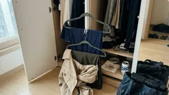 캔 플루탭 하나로 옷걸이 2개 연결해 옷장 공간 늘리는 방법