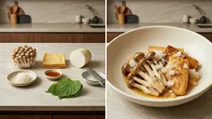 느끼함 잡아주는 한 그릇 반찬: 만가닥버섯·유부 미조레 폰즈무침