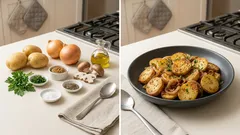 껍질째 삶아 굽듯 볶는 저먼 포테이토—겉바속촉 감자 핫샐러드