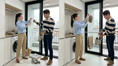 세탁소 와이어 옷걸이로 바지 걸이 만드는 초간단 정리 팁