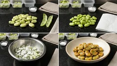 감자전분만 입혀 겉바속촉—바삭한 소라콩(잠두) 튀김 간식 레시피